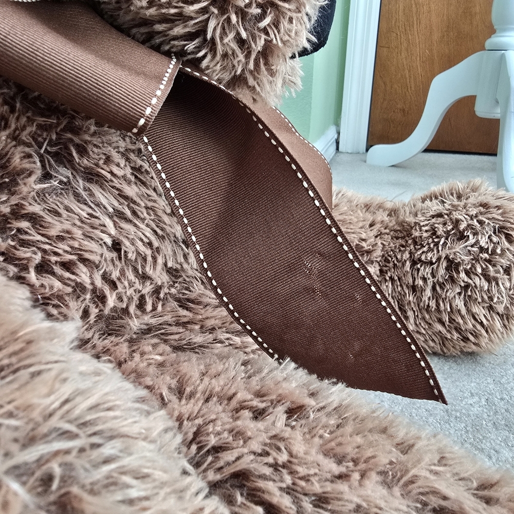 LARGE 28” Brown Teddy Bear FAO Schwarz Plush - Picture 6 of 10